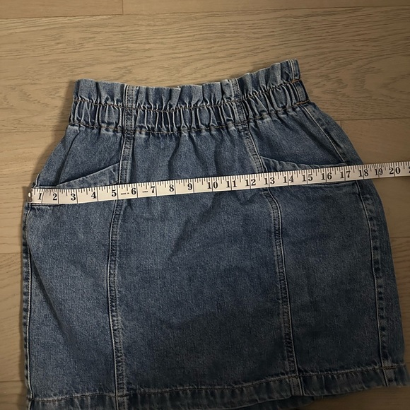 Paperbag Waist Jean Skirt - Picture 7 of 8